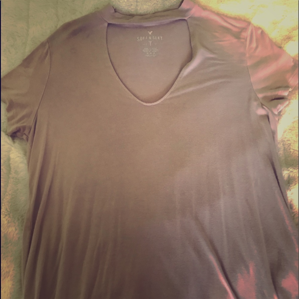 Soft and sexy tee with cut out chest